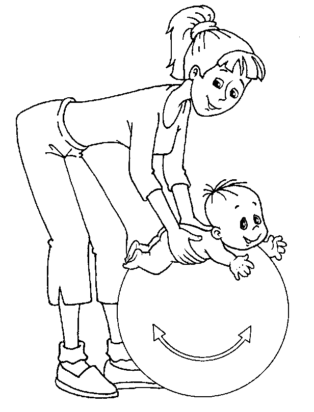 упражнения на мяче для новорожденных
