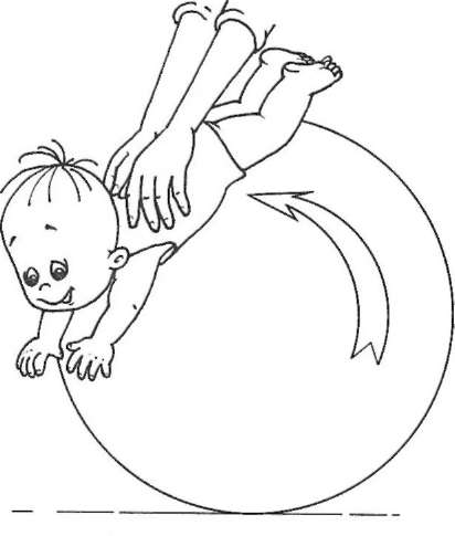 упражнения для новорожденного на мяче